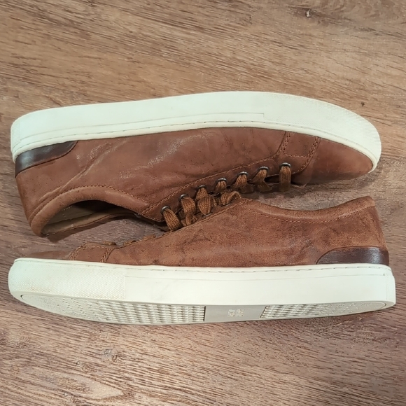 👞 Johnston & Murphy Men's Brown Leather Sneakers - Picture 4 of 10